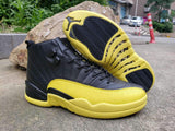 NIKE AIR JORDAN 12 Black Yellow Men's Sneaker